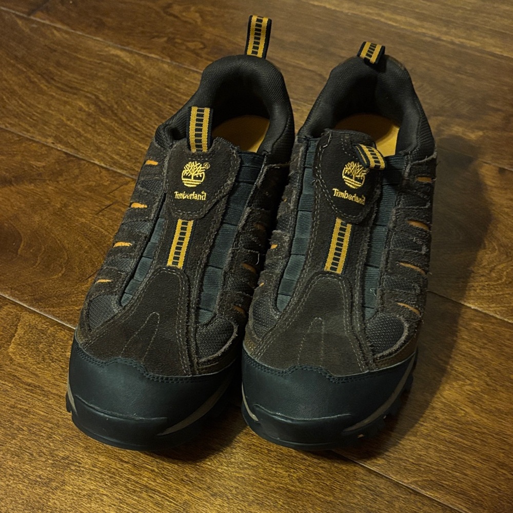 Timberland Black and Yellow Men's Sneakers Slip On. Size 10.5